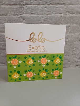 Heaven Lolo Fruit Bonbon /100% gyümölcsbonbon cukormentes ét, tej. és fehércsokoládé bevonattal