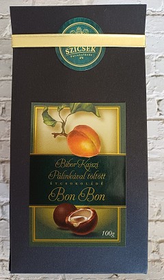 Bíborkajszi pálinkás folyékony töltelékű bonbon