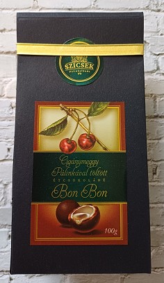 Cigánymeggy pálinkás folyékony töltelékű bonbon