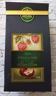 Málna pálinkás folyékony töltelékű bonbon